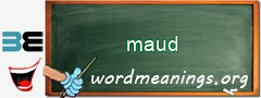 WordMeaning blackboard for maud